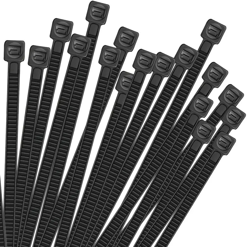 100pcs Premium Self-Locking Nylon Cable Ties Set