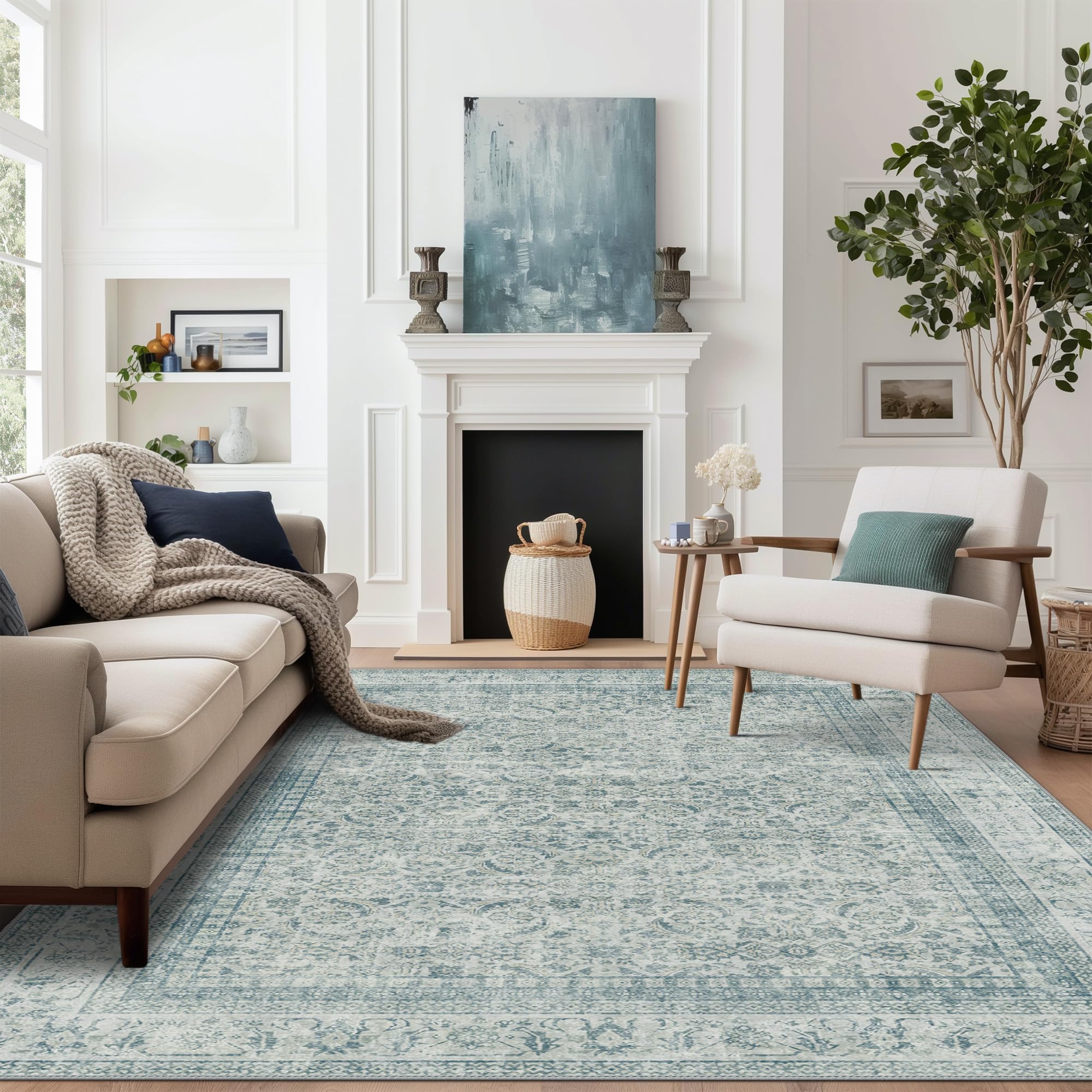 BEIMO 8×10 Washable Vintage Area Rug