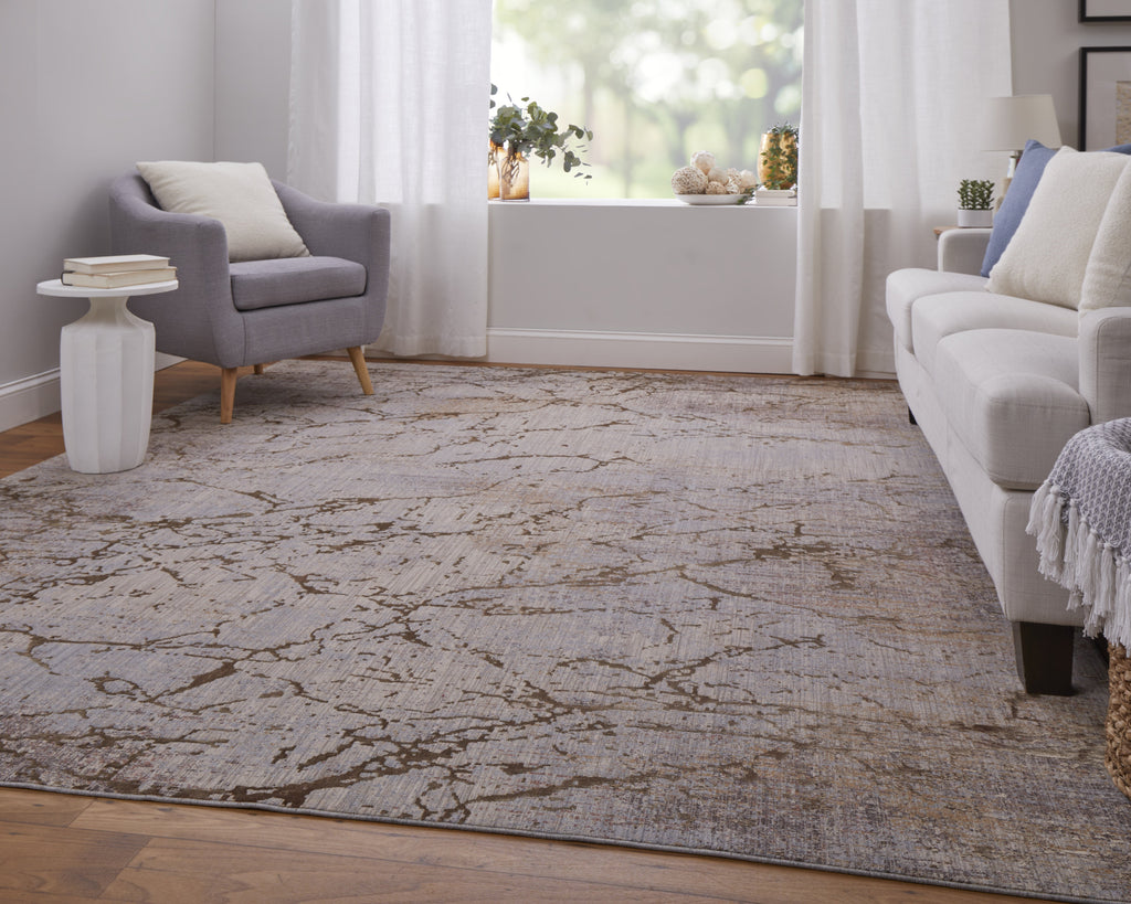 Pryor Modern Abstract - Brown/Taupe/Tan Area Rug-2