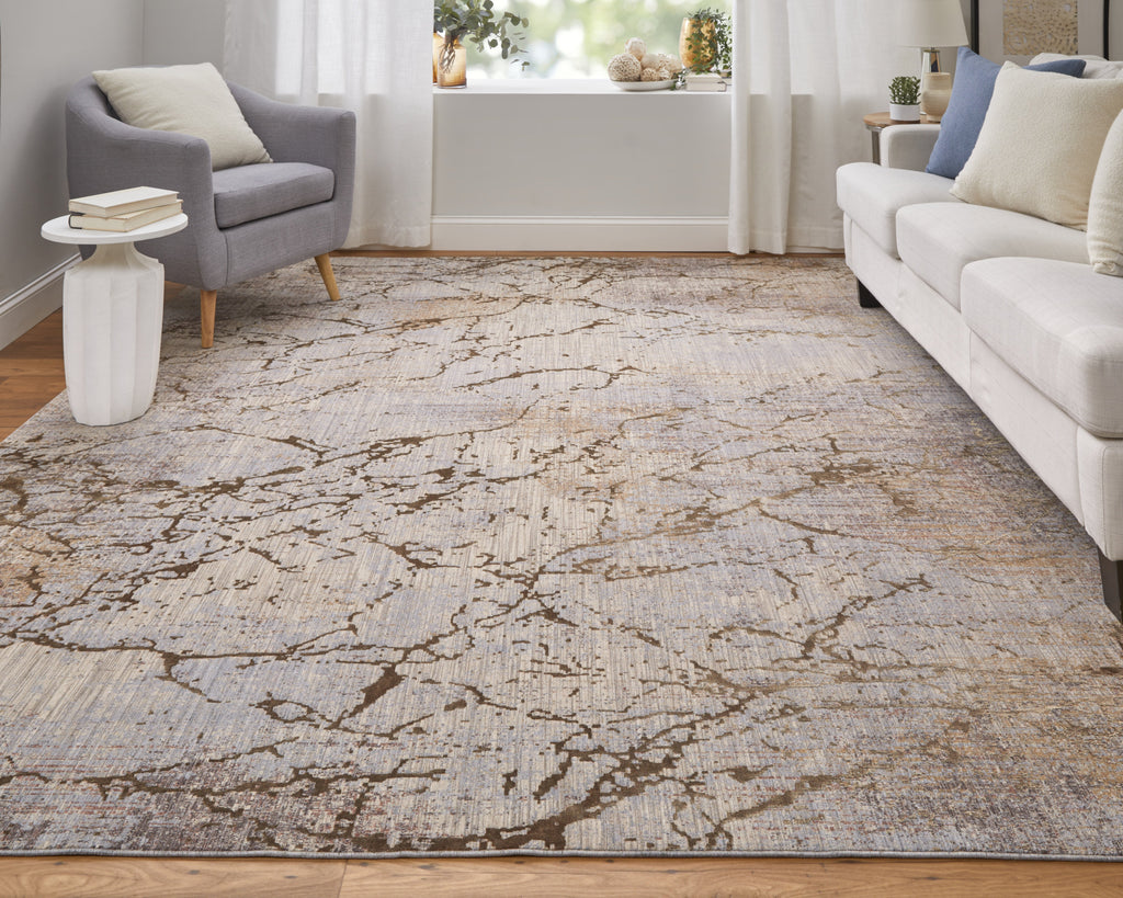 Pryor Modern Abstract - Brown/Taupe/Tan Area Rug-3