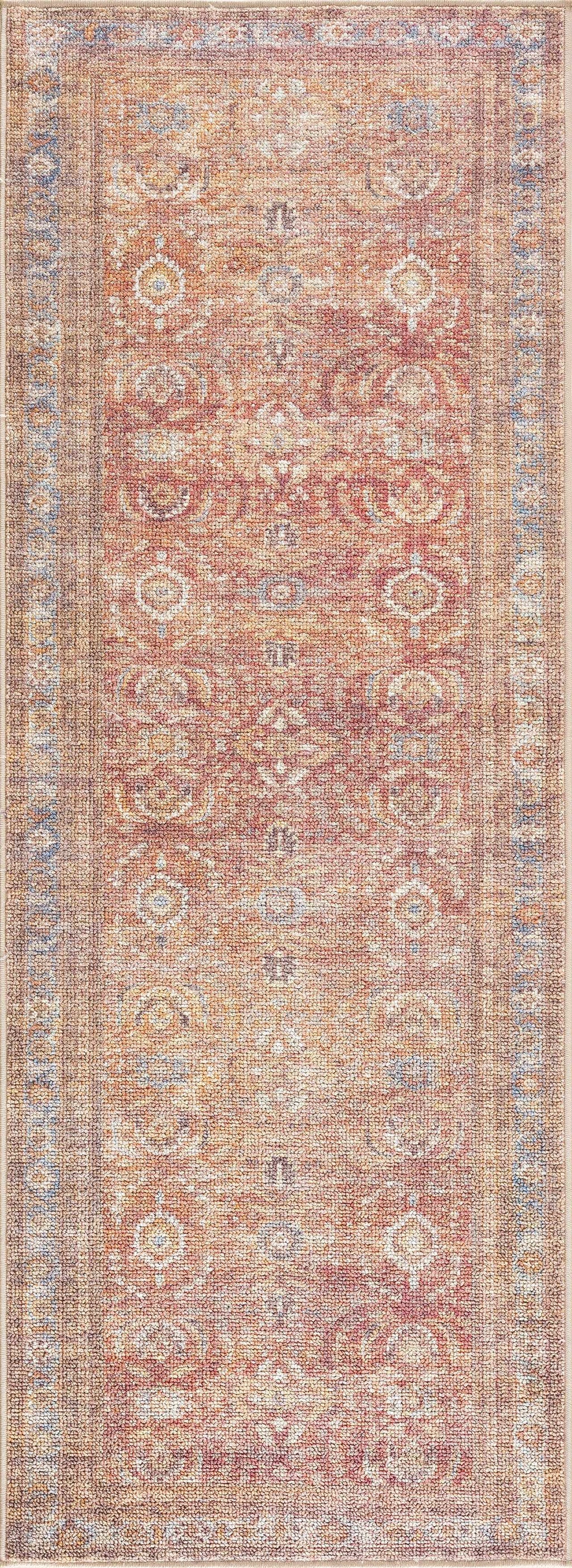 Anshu Peach Washable Area Rug-3