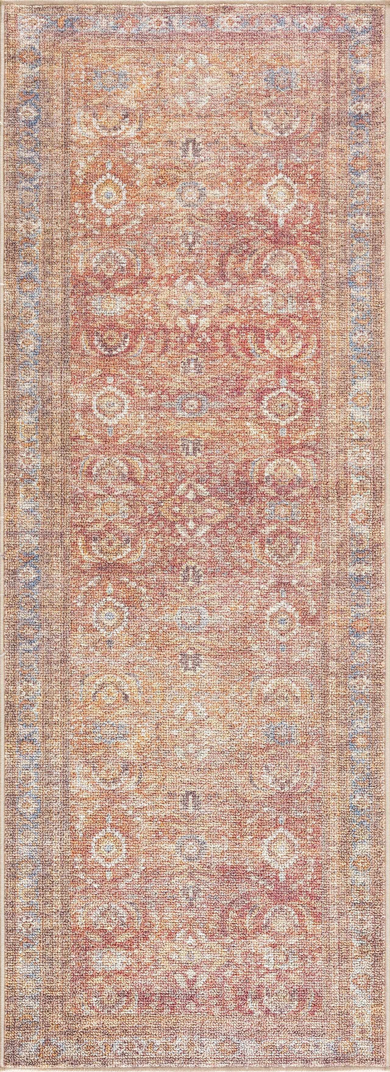 Anshu Peach Washable Area Rug-3