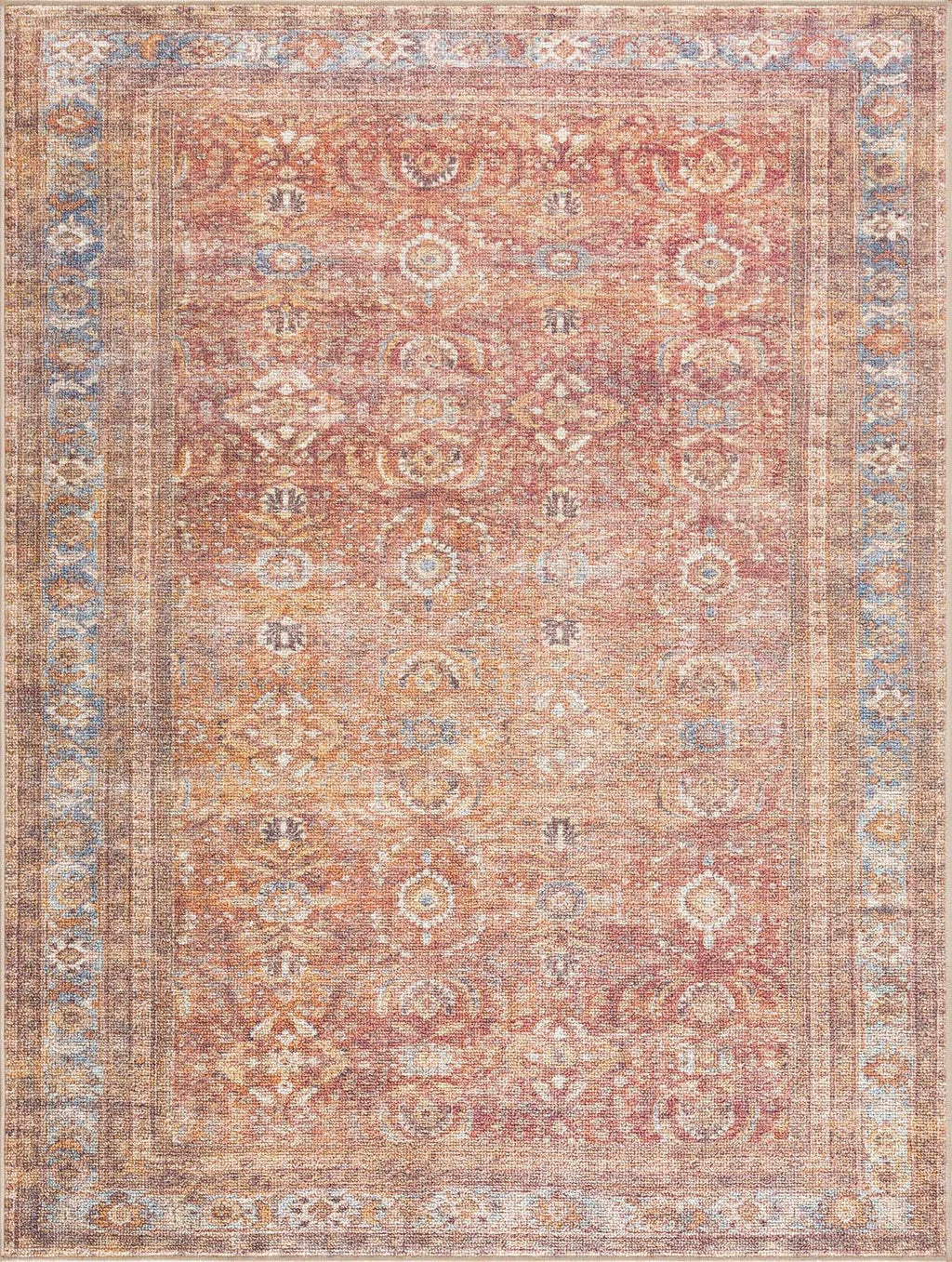 Anshu Peach Washable Area Rug-2