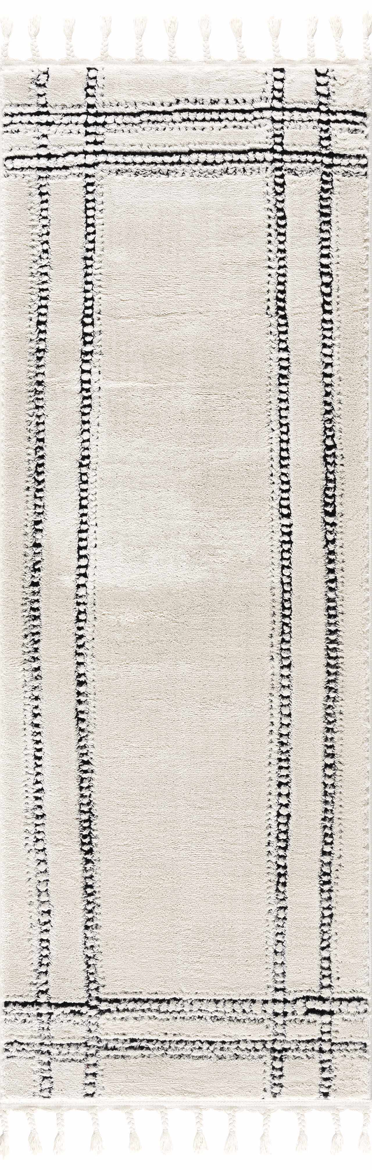 Ryuu Black & White Area Rug - Clearance