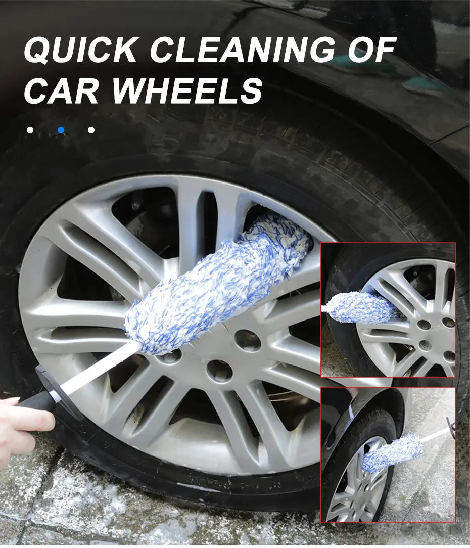 Car Alloy Wheel Cleaning Brush Tool Tire Washing Clean Soft Bristle Cleaner US