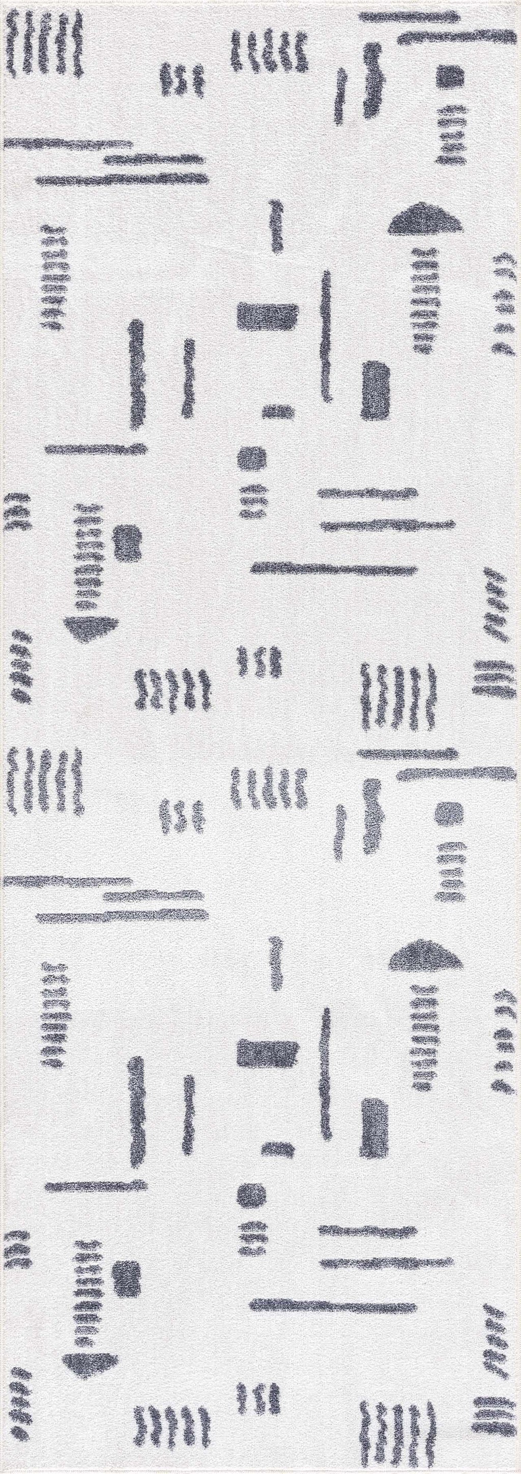 Eitan Gray Washable Area Rug - Clearance-3