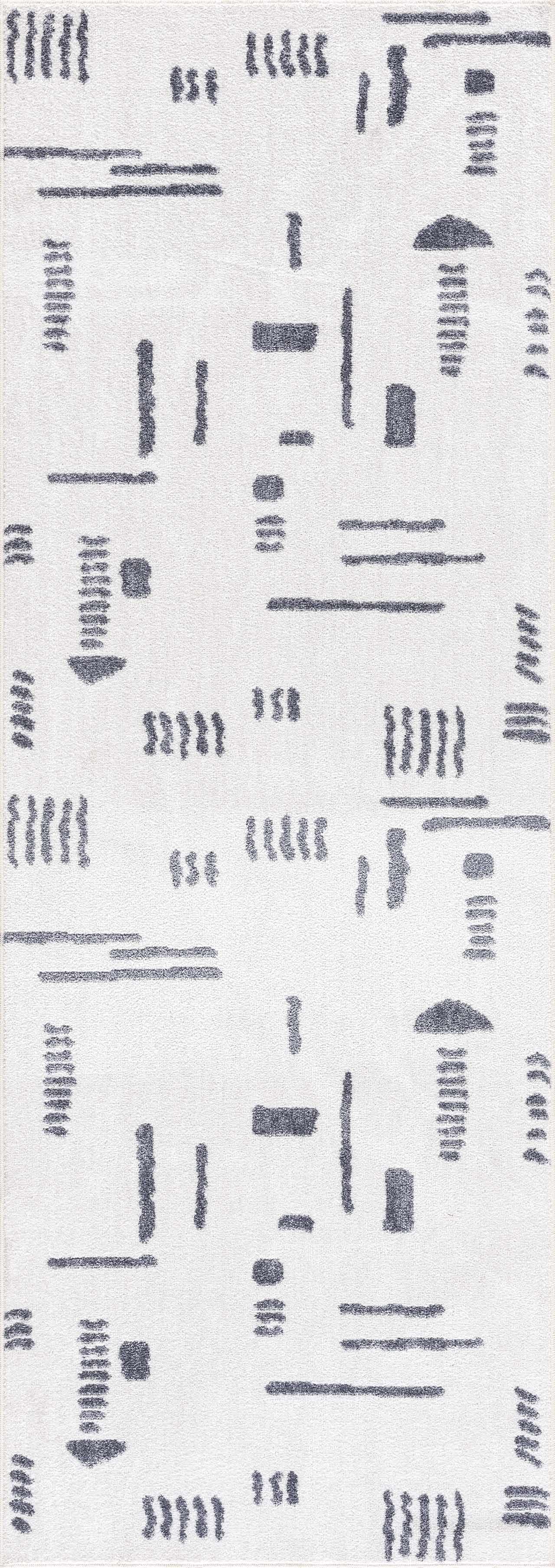 Eitan Gray Washable Area Rug - Clearance-3