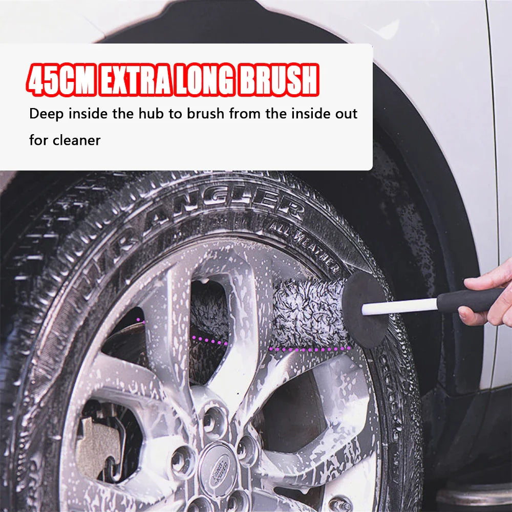 Car Alloy Wheel Cleaning Brush Tool Tire Washing Clean Soft Bristle Cleaner US