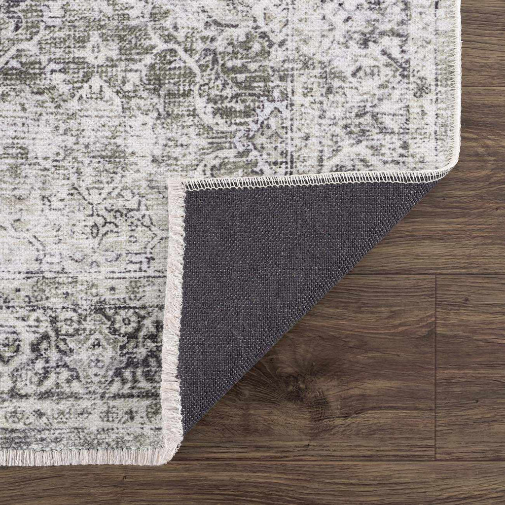 Gray & Green Holi-4607 Washable Area Rug-3