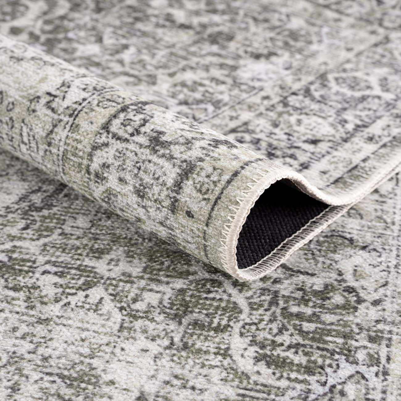 Gray & Green Holi-4607 Washable Area Rug-4