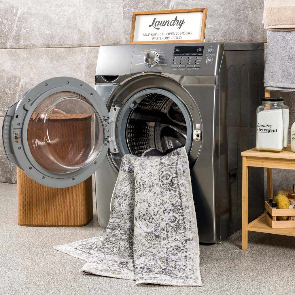 Gray & Green Holi-4607 Washable Area Rug-5