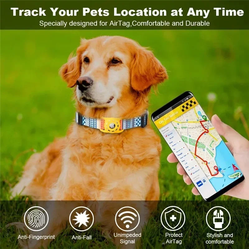 Digital Printed Collar for Apple Airtag - Pets Accessories