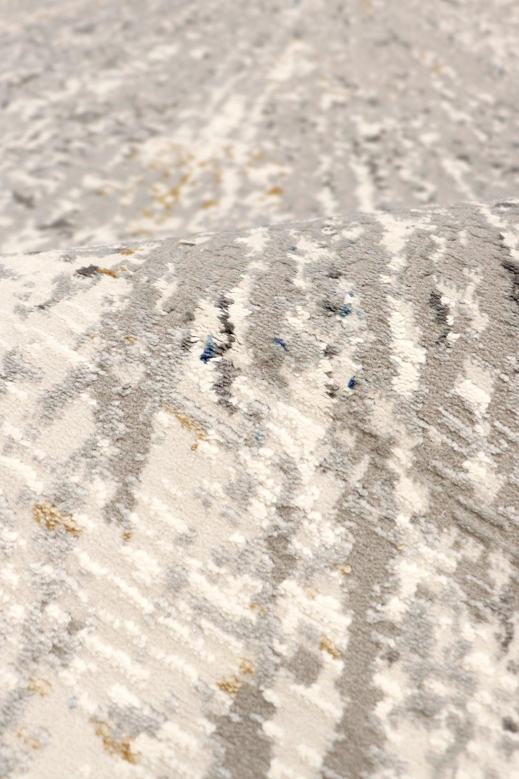 Ivory Blue Abstract Rug