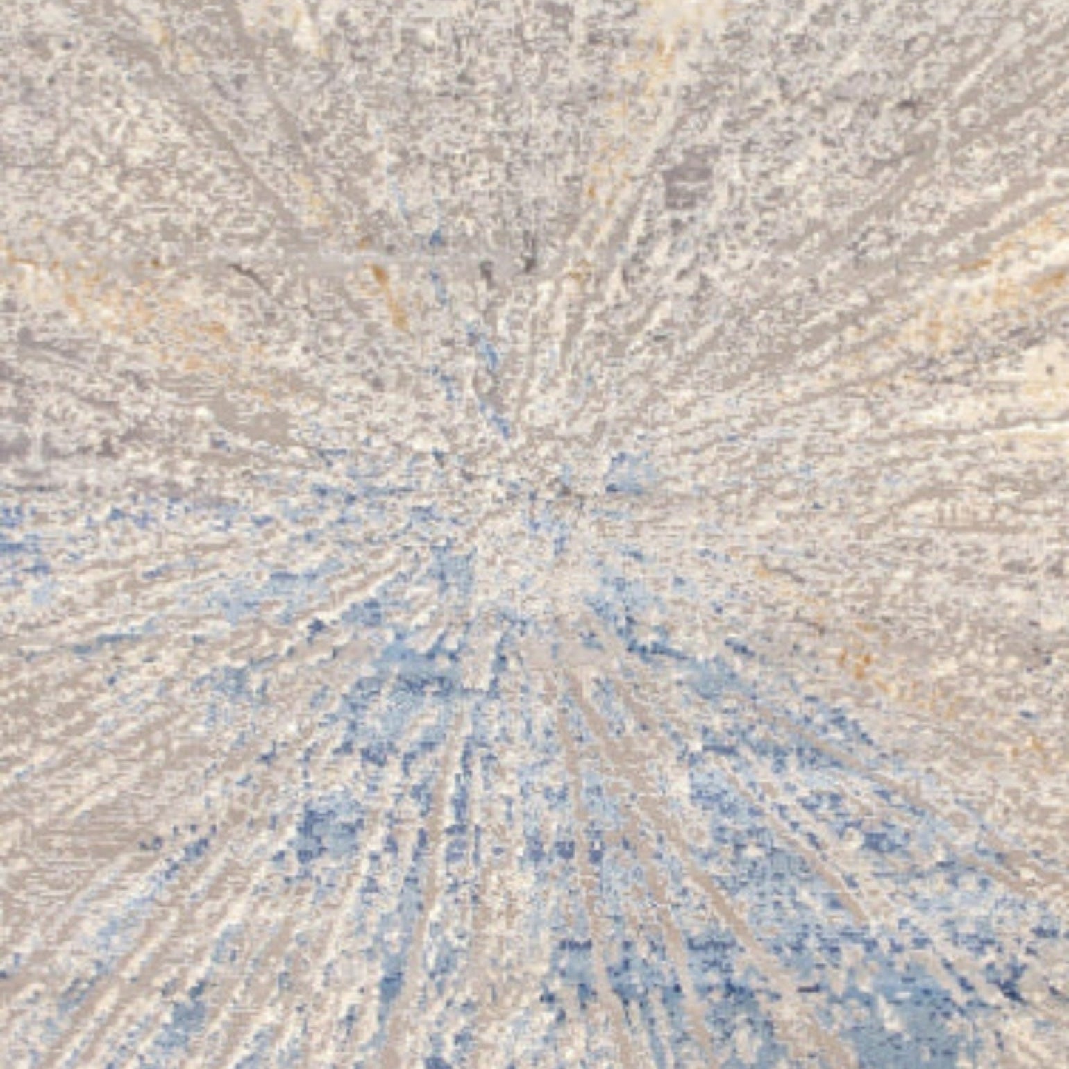 Modern 8x10 Power Loom Area Rug – Ivory Blue Abstract Living Room Rug