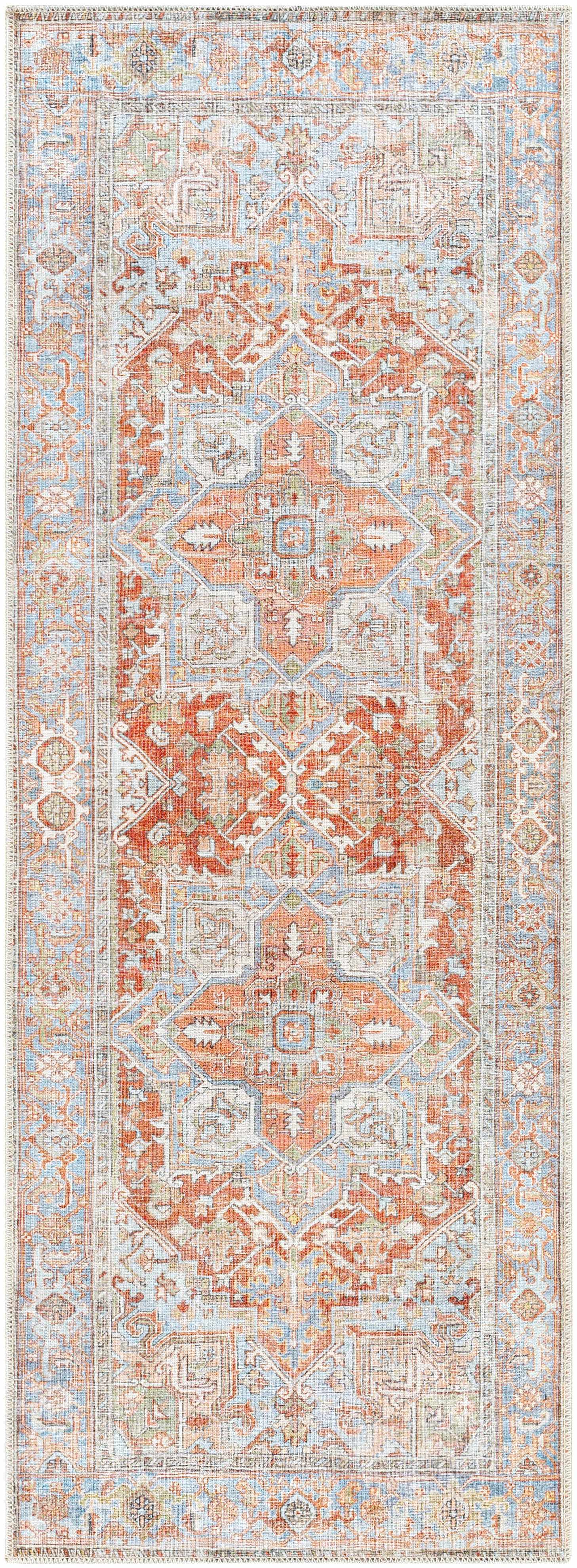 Rust Maayon Washable Rug-5