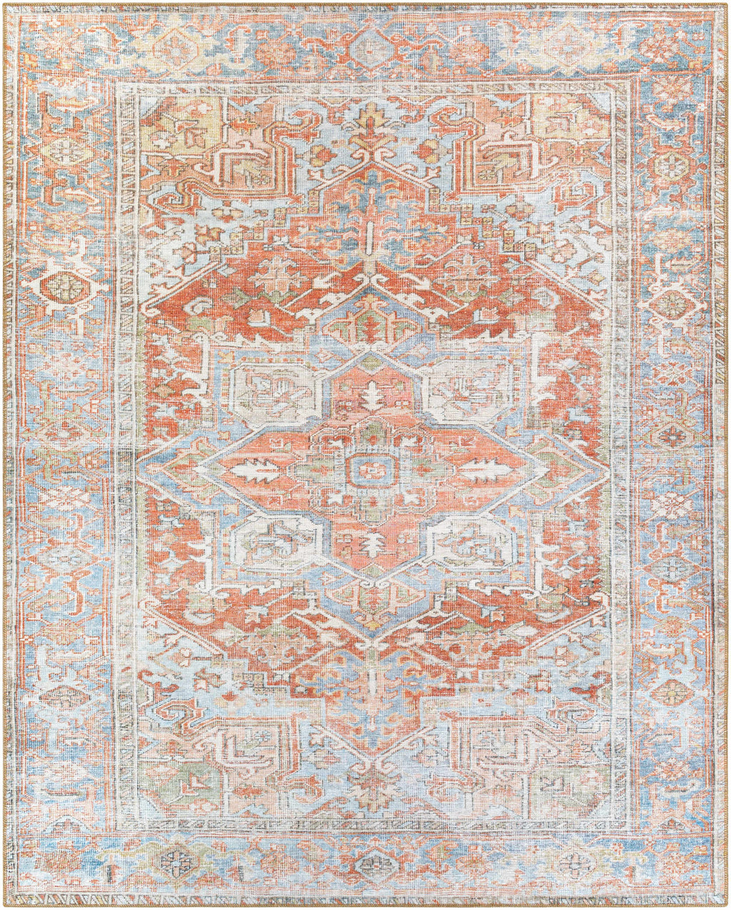 Rust Maayon Washable Rug-0