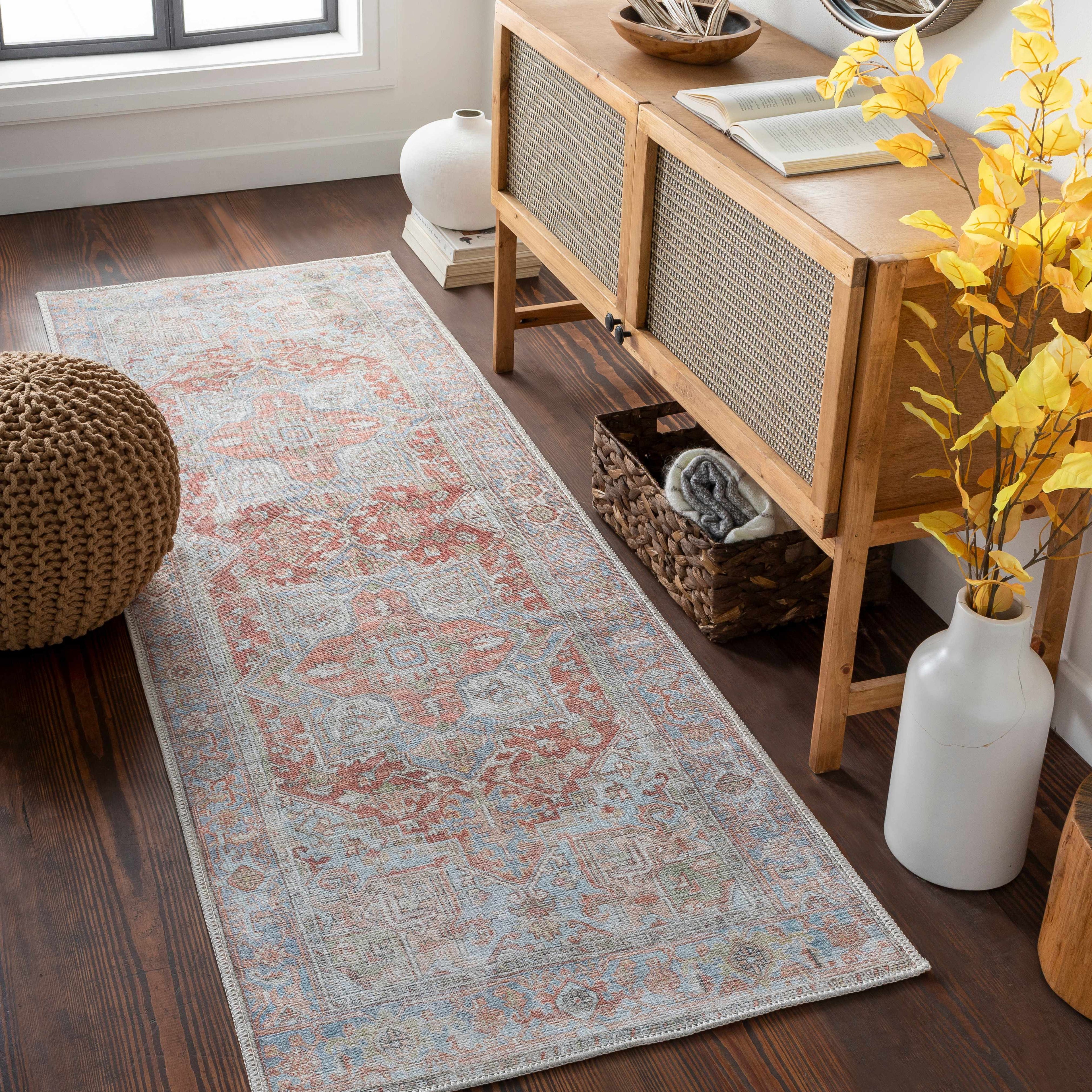 Rust Maayon Washable Rug-4