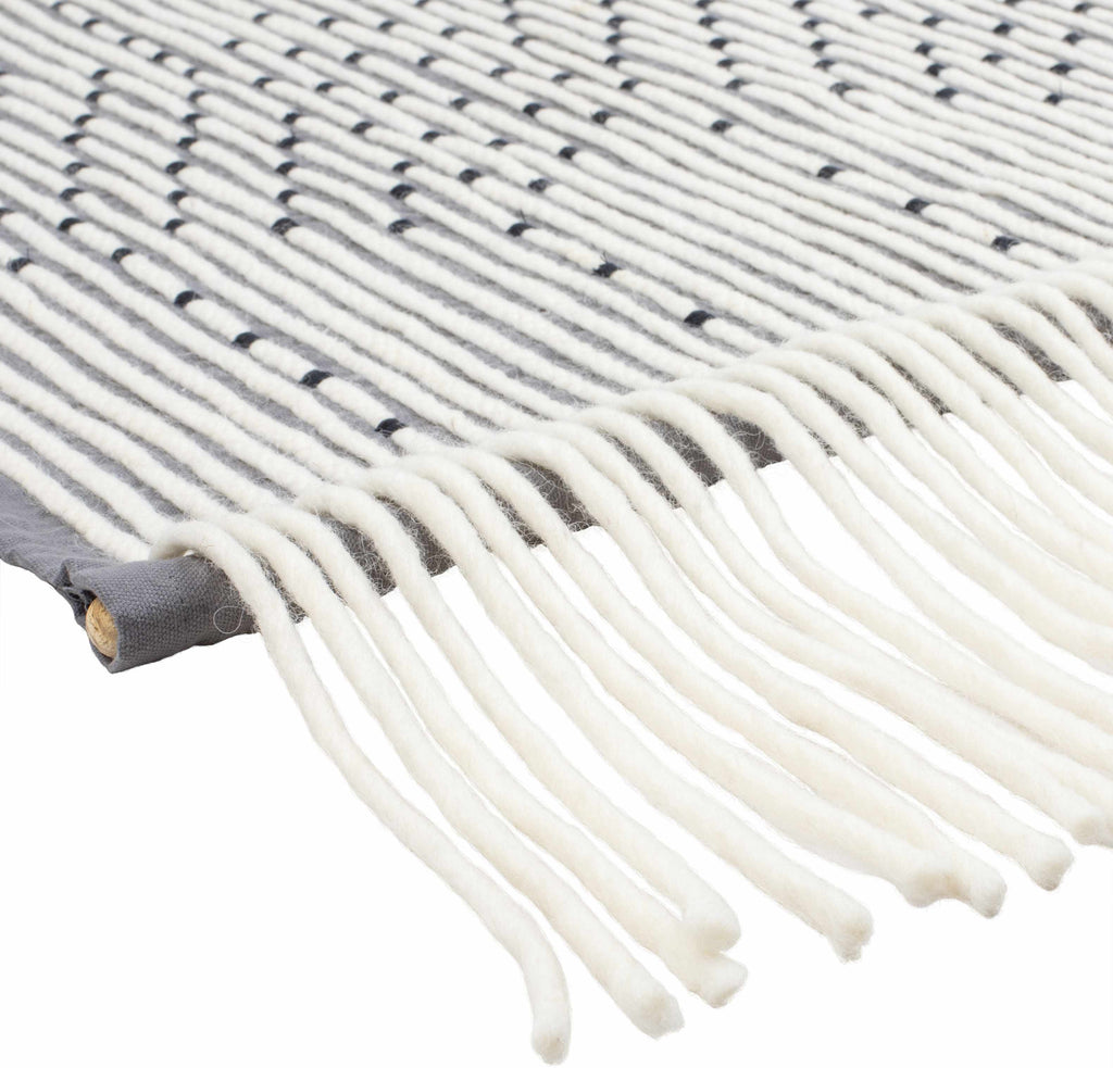 Mansura Gray and White Patterned Wall Hanging-3