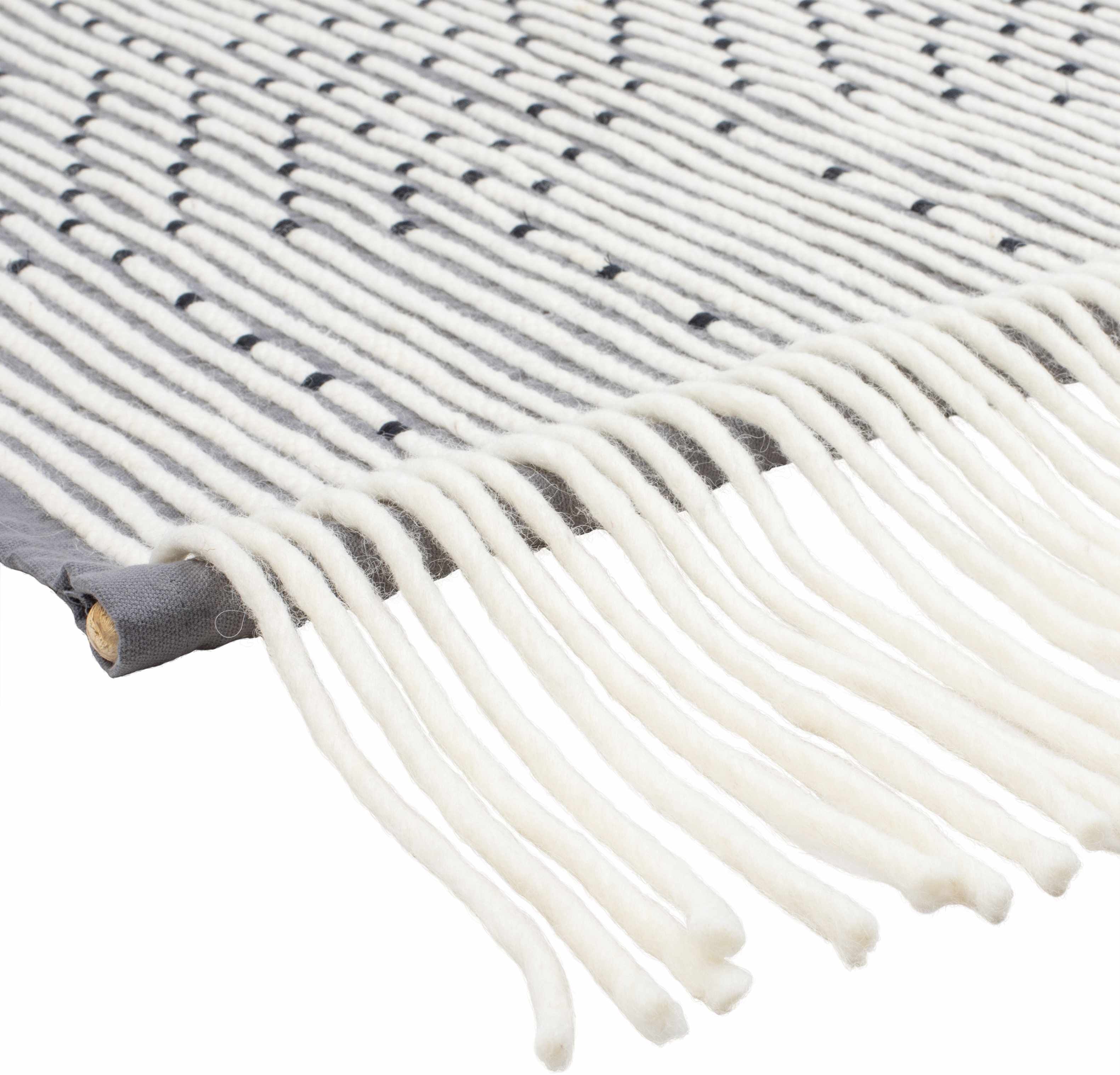 Mansura Gray and White Patterned Wall Hanging-3