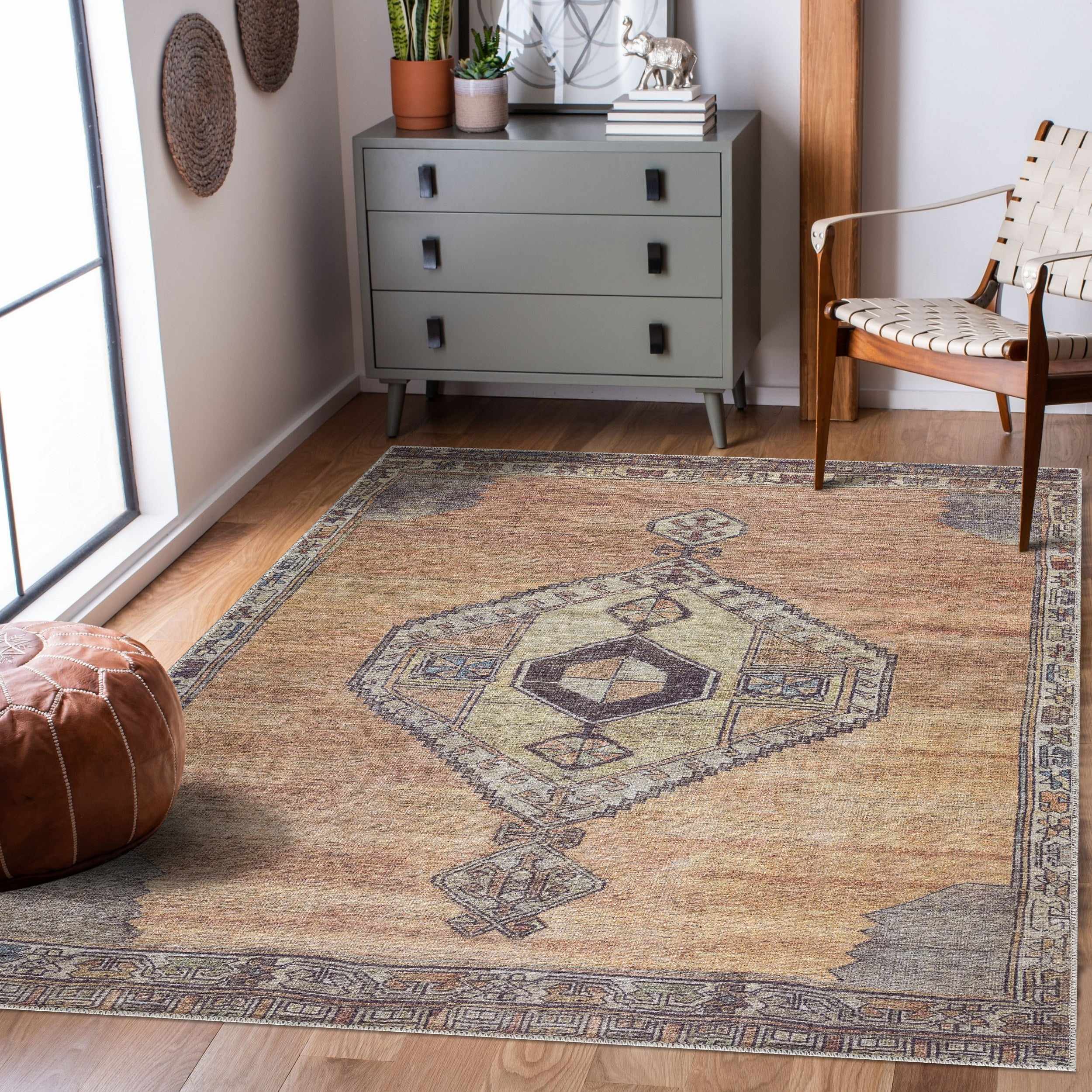 Medinah Washable Area Rug-1